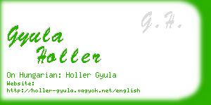 gyula holler business card